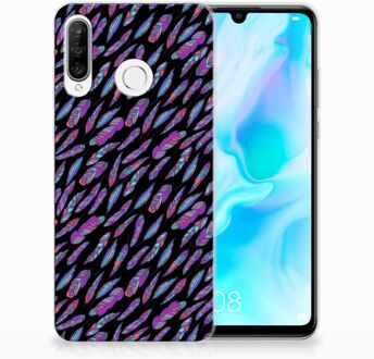 B2Ctelecom Huawei P30 Lite TPU Hoesje Design Feathers Color