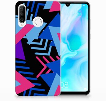 B2Ctelecom Huawei P30 Lite TPU Hoesje Design Funky Triangle