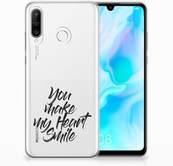 B2Ctelecom Huawei P30 Lite TPU Hoesje Design Heart Smile