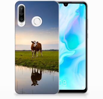 B2Ctelecom Huawei P30 Lite TPU Hoesje Design Koe