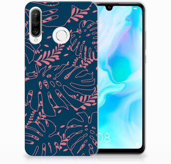 B2Ctelecom Huawei P30 Lite TPU Hoesje Design Palm Leaves