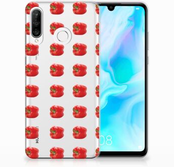 B2Ctelecom Huawei P30 Lite TPU Hoesje Design Paprika Red