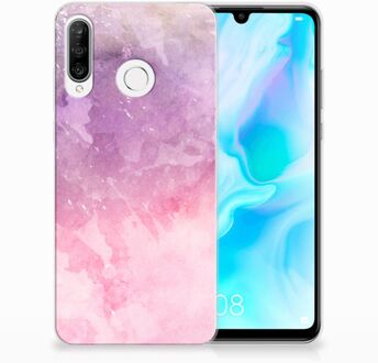 B2Ctelecom Huawei P30 Lite TPU Hoesje Design Pink Purple Paint