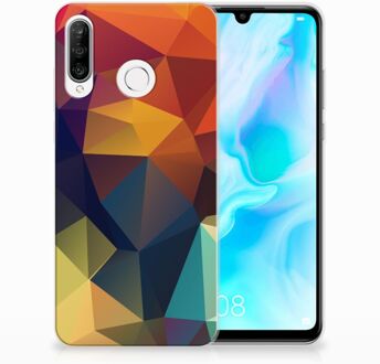 B2Ctelecom Huawei P30 Lite TPU Hoesje Design Polygon Color