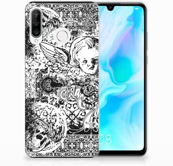 B2Ctelecom Huawei P30 Lite TPU Hoesje Design Skulls Angel