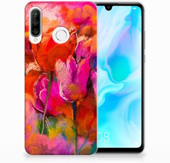 B2Ctelecom Huawei P30 Lite TPU Hoesje Design Tulpen