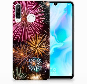 B2Ctelecom Huawei P30 Lite TPU Hoesje Design Vuurwerk