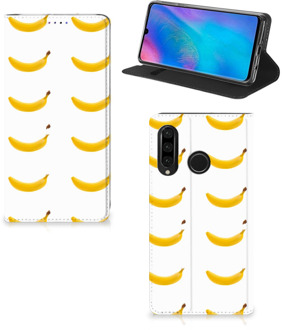 B2Ctelecom Huawei P30 Lite Uniek Standcase Hoesje Banana