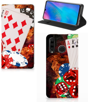 B2Ctelecom Huawei P30 Lite Uniek Standcase Hoesje Casino