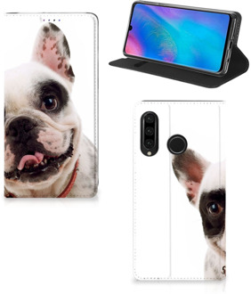 B2Ctelecom Huawei P30 Lite Uniek Standcase Hoesje Franse Bulldog