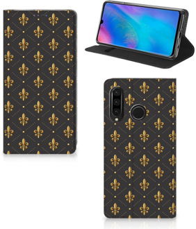 B2Ctelecom Huawei P30 Lite Uniek Standcase Hoesje Franse Lelie