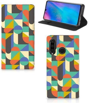 B2Ctelecom Huawei P30 Lite Uniek Standcase Hoesje Funky Retro