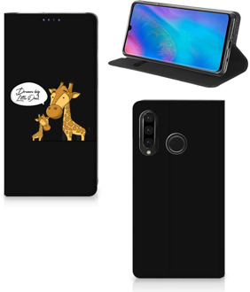 B2Ctelecom Huawei P30 Lite Uniek Standcase Hoesje Giraffe