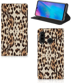 B2Ctelecom Huawei P30 Lite Uniek Standcase Hoesje Leopard