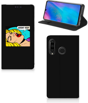 B2Ctelecom Huawei P30 Lite Uniek Standcase Hoesje Popart Oh Yes