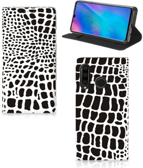 B2Ctelecom Huawei P30 Lite Uniek Standcase Hoesje Slangenprint