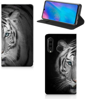 B2Ctelecom Huawei P30 Lite Uniek Standcase Hoesje Tijger