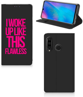 B2Ctelecom Huawei P30 Lite Uniek Standcase Hoesje Woke Up