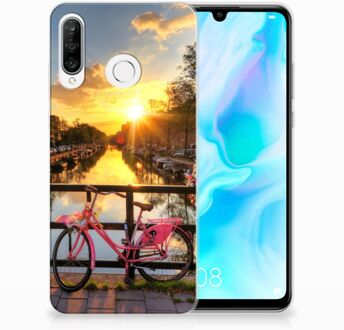 B2Ctelecom Huawei P30 Lite Uniek TPU Hoesje Amsterdamse Grachten