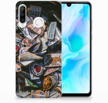 B2Ctelecom Huawei P30 Lite Uniek TPU Hoesje Badges