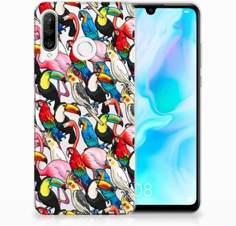 B2Ctelecom Huawei P30 Lite Uniek TPU Hoesje Birds