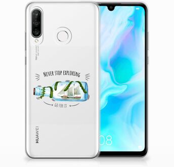 B2Ctelecom Huawei P30 Lite Uniek TPU Hoesje Boho Bottle