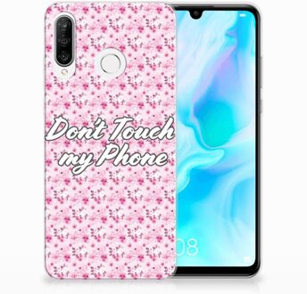 B2Ctelecom Huawei P30 Lite Uniek TPU Hoesje Flowers Pink DTMP