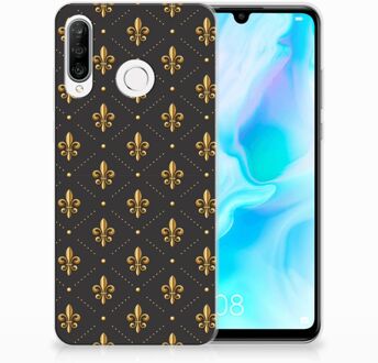 B2Ctelecom Huawei P30 Lite Uniek TPU Hoesje Franse Lelie