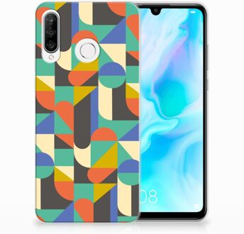 B2Ctelecom Huawei P30 Lite Uniek TPU Hoesje Funky Retro