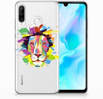 B2Ctelecom Huawei P30 Lite Uniek TPU Hoesje Lion Color