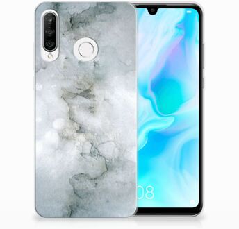 B2Ctelecom Huawei P30 Lite Uniek TPU Hoesje Painting Grey