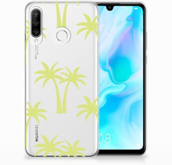 B2Ctelecom Huawei P30 Lite Uniek TPU Hoesje Palmtrees