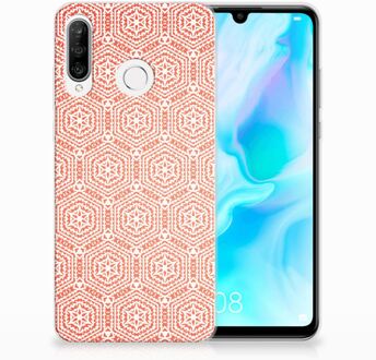 B2Ctelecom Huawei P30 Lite Uniek TPU Hoesje Pattern Orange