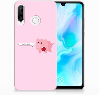 B2Ctelecom Huawei P30 Lite Uniek TPU Hoesje Pig Mud