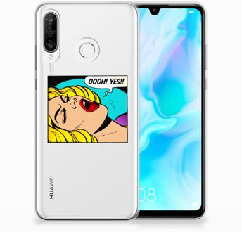 B2Ctelecom Huawei P30 Lite Uniek TPU Hoesje Popart Oh Yes