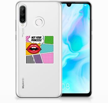 B2Ctelecom Huawei P30 Lite Uniek TPU Hoesje Popart Princess