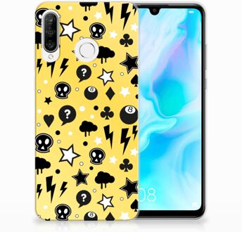 B2Ctelecom Huawei P30 Lite Uniek TPU Hoesje Punk Yellow