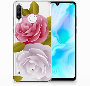 B2Ctelecom Huawei P30 Lite Uniek TPU Hoesje Roses