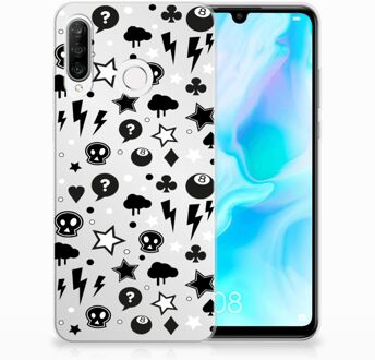 B2Ctelecom Huawei P30 Lite Uniek TPU Hoesje Silver Punk