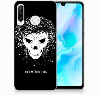 B2Ctelecom Huawei P30 Lite Uniek TPU Hoesje Skull Hair