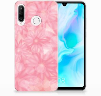 B2Ctelecom Huawei P30 Lite Uniek TPU Hoesje Spring Flowers