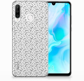 B2Ctelecom Huawei P30 Lite Uniek TPU Hoesje Stripes Dots