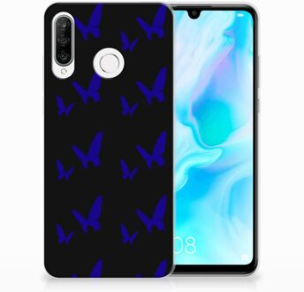 B2Ctelecom Huawei P30 Lite Uniek TPU Hoesje Vlinder Patroon