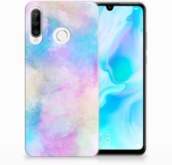 B2Ctelecom Huawei P30 Lite Uniek TPU Hoesje Watercolor Light