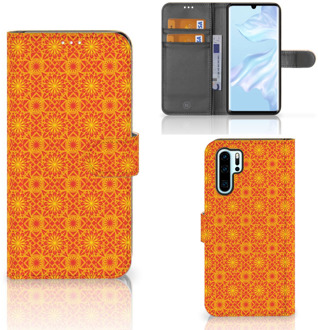 B2Ctelecom Huawei P30 Pro Boekhoesje Design Batik Orange