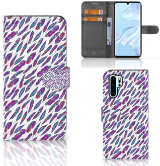 B2Ctelecom Huawei P30 Pro Boekhoesje Design Feathers Color