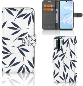 B2Ctelecom Huawei P30 Pro Boekhoesje Design Leaves Blue