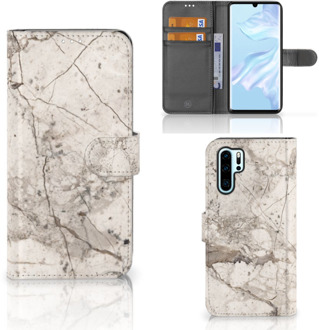 B2Ctelecom Huawei P30 Pro Boekhoesje Design Marmer Beige