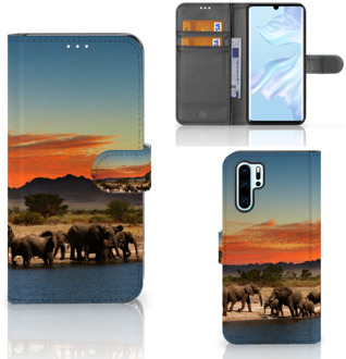 B2Ctelecom Huawei P30 Pro Boekhoesje Design Olifanten