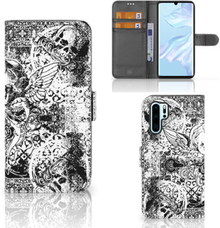 B2Ctelecom Huawei P30 Pro Boekhoesje Design Skulls Angel